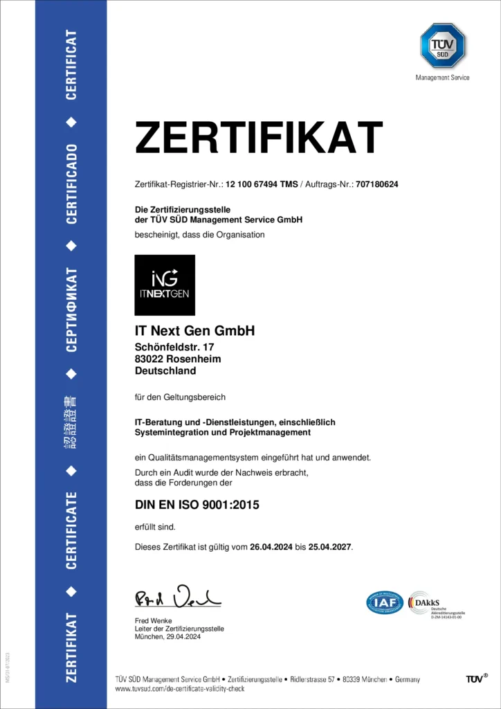 ISO9001-2015-Zertifikat