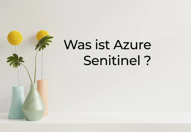 Blume mit der Schrift daneben: Was ist Azure Sentinel?